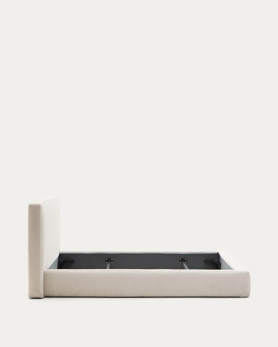 Cadre de lit déhoussable Blok écru pour matelas de 160 x 200 cm FSC Mix Credit