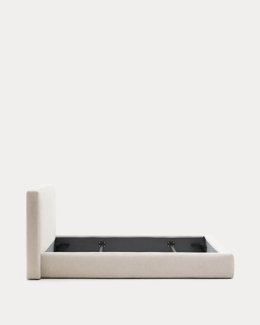 Ecru Blok bed with removable covers for 180 x 200 cm mattress FSC Mix Credit