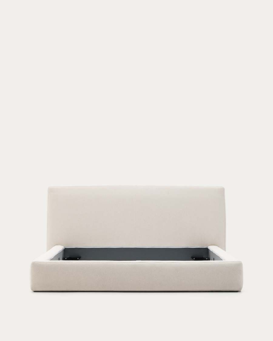 Cadre de lit déhoussable Blok écru pour matelas de 160 x 200 cm FSC Mix Credit