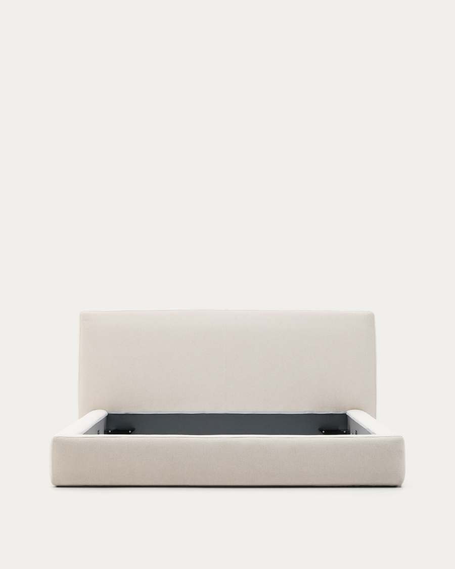 Ecru Blok bed with removable covers for 180 x 200 cm mattress FSC Mix Credit