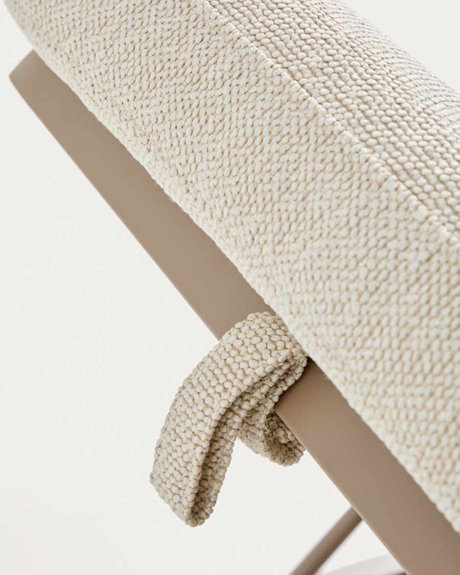 Sonnenliege Kionia aus Aluminium in Taupe.