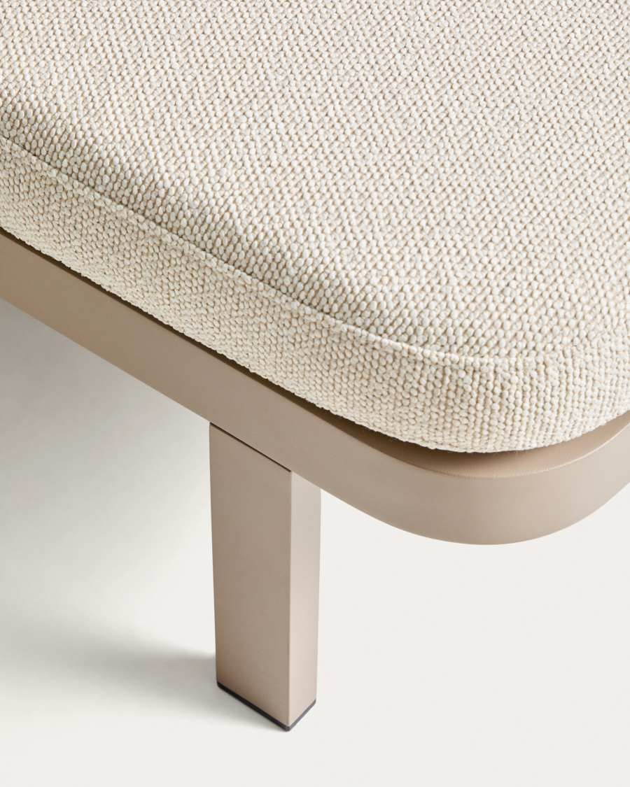 Sonnenliege Kionia aus Aluminium in Taupe.