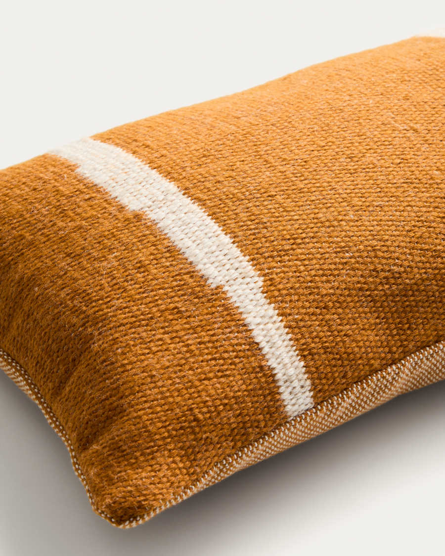 Funda de coixí Daila amb gràfic Ikat 100% PET taronja 30 x 50 cm