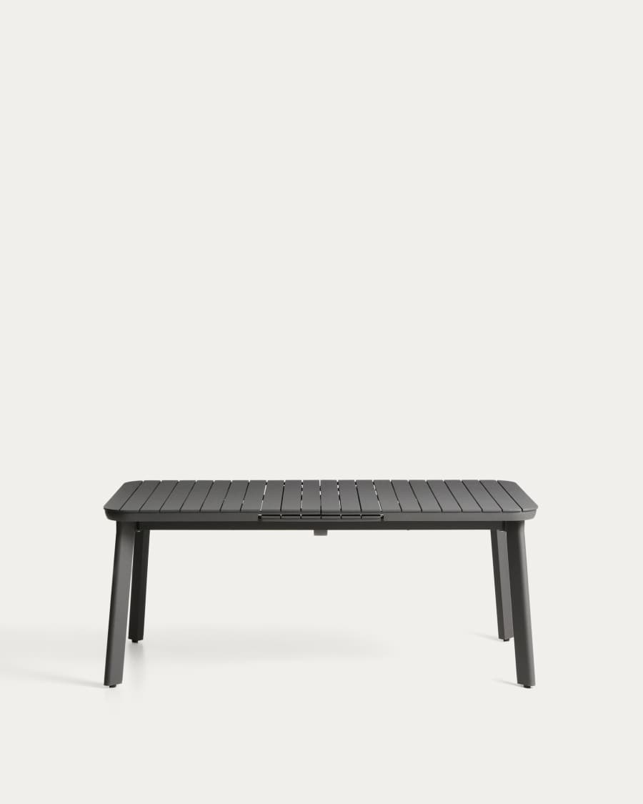 Table extensible d’extérieur Izola en aluminium avec finition graphite 185 (235) x 100 cm
