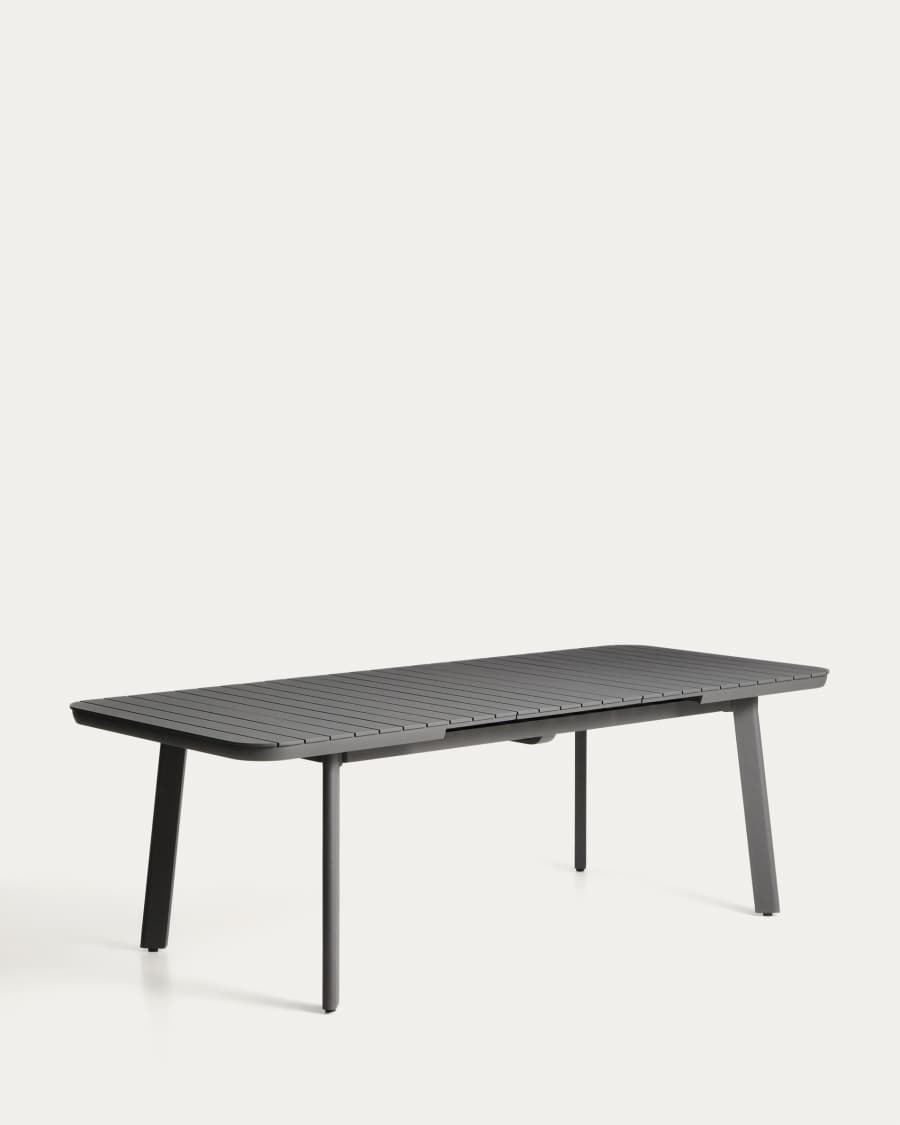Table extensible d’extérieur Izola en aluminium avec finition graphite 185 (235) x 100 cm