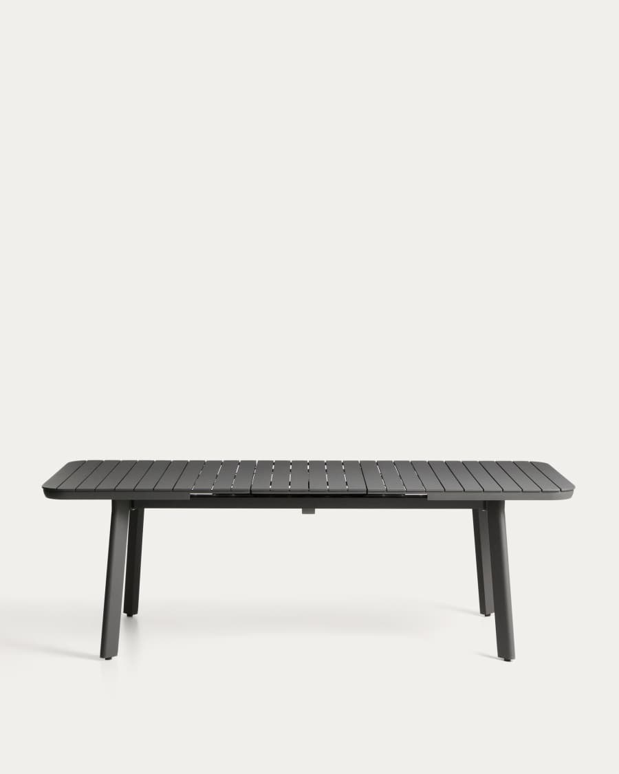 Table extensible d’extérieur Izola en aluminium avec finition graphite 185 (235) x 100 cm