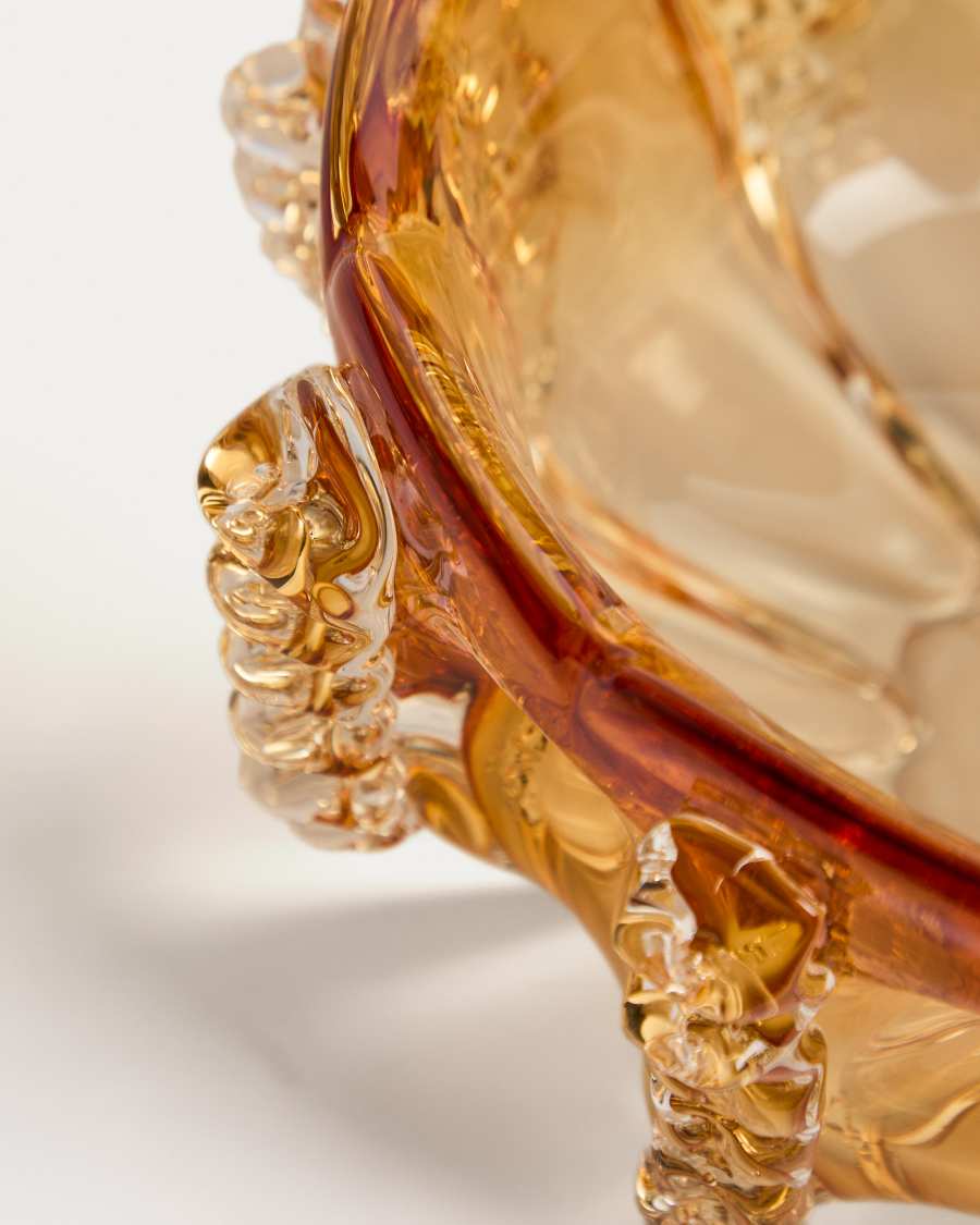 Nicora orange glass centrepiece Ø30cm