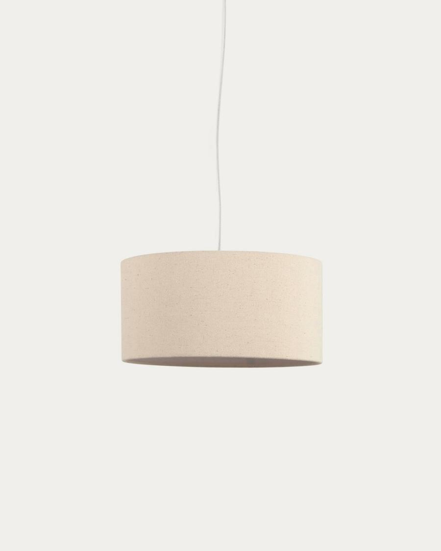 Nazli small linen ceiling light shade with beige finish Ø 40 cm