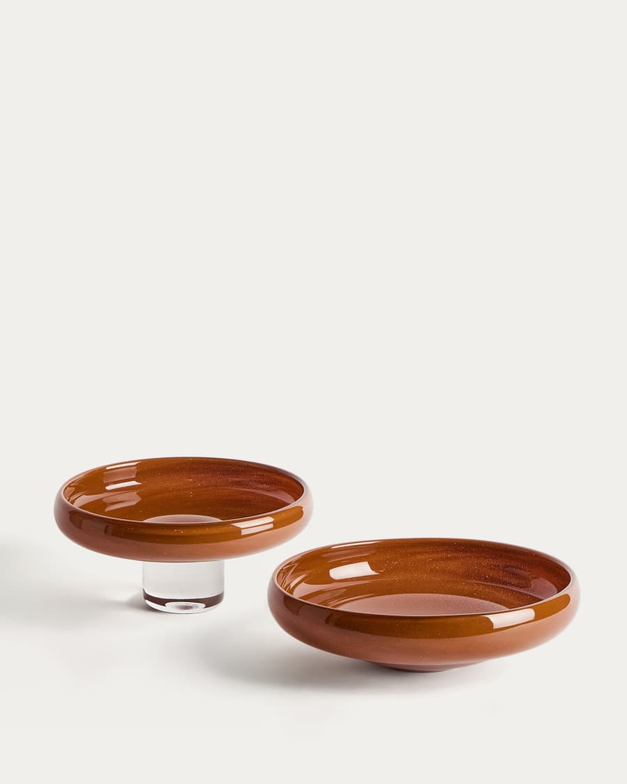 Denuo red glass table centrepiece Ø28cm