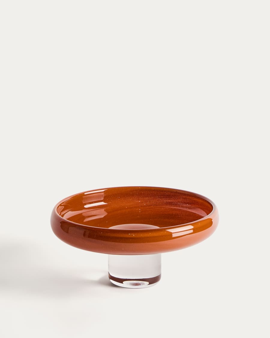 Denuo red glass table centrepiece Ø28cm