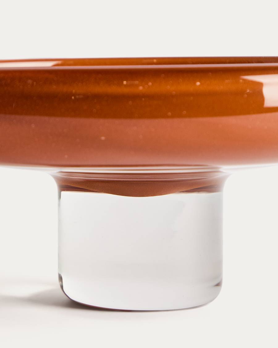 Denuo red glass table centrepiece Ø28cm