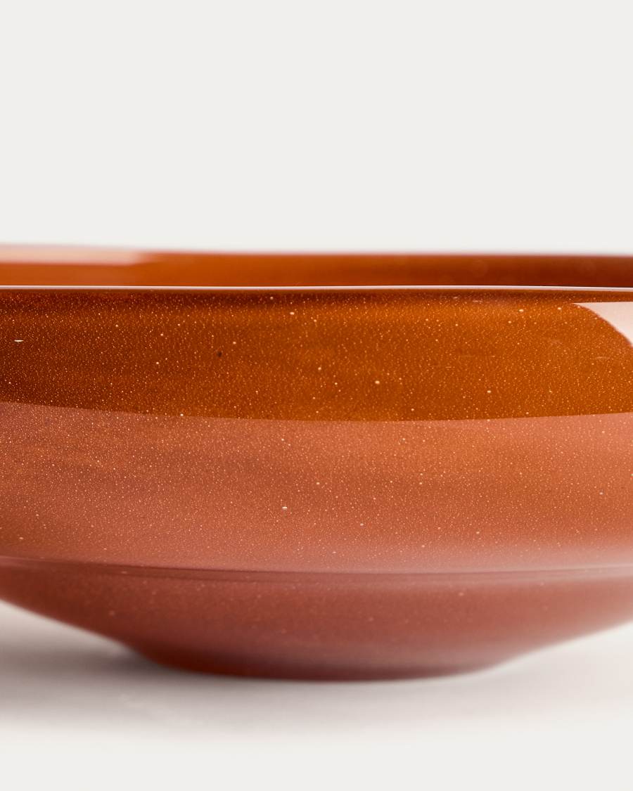 Denuo red glass centrepiece Ø34cm