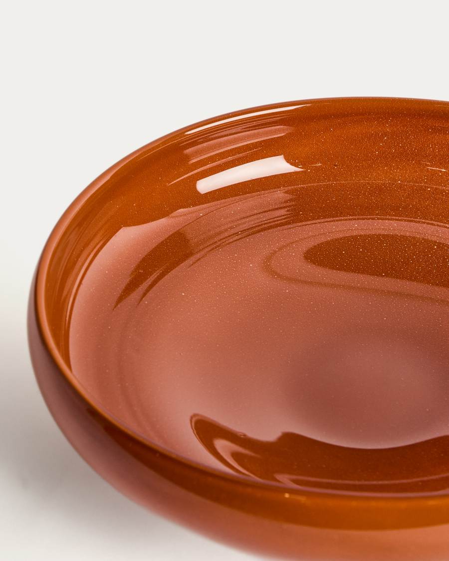 Denuo red glass centrepiece Ø34cm