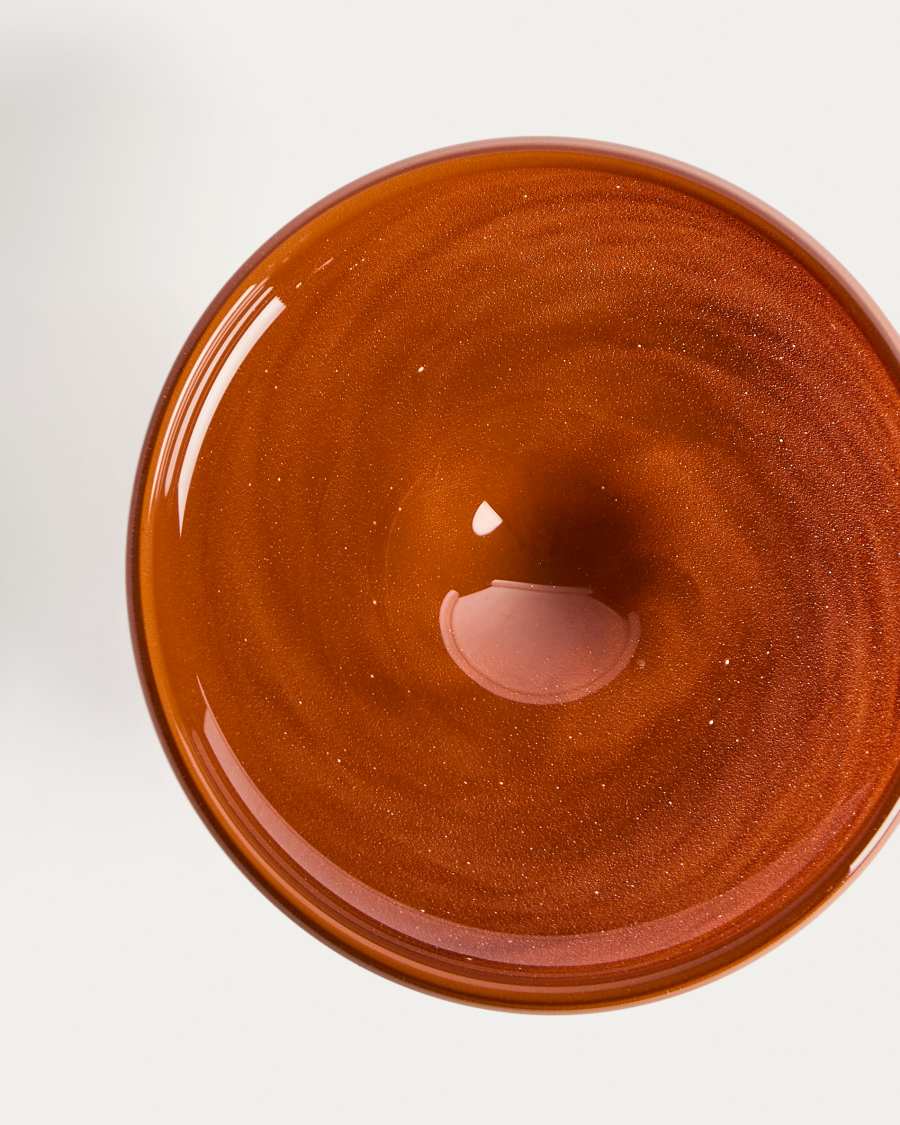 Denuo red glass table centrepiece Ø28cm