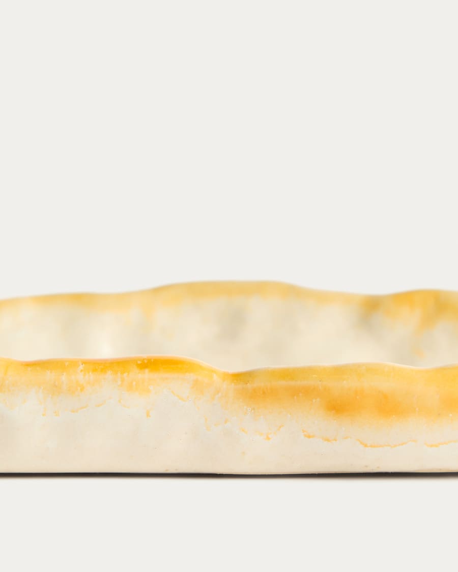 Belor white ceramic tray 31.8 x 13cm