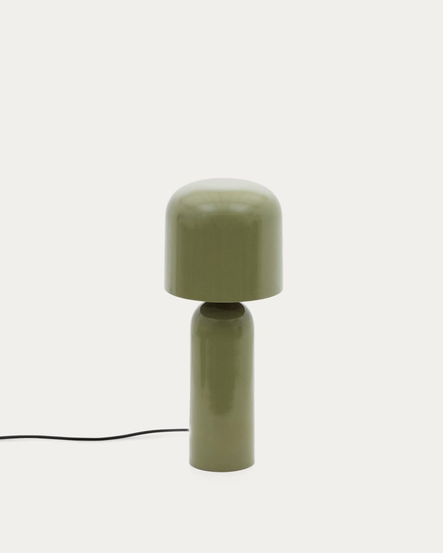 Monze table lamp in green painted metal