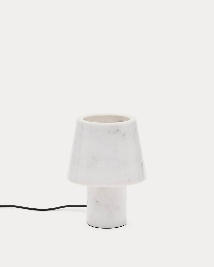 Alaro Tischlampe aus weißem Marmor