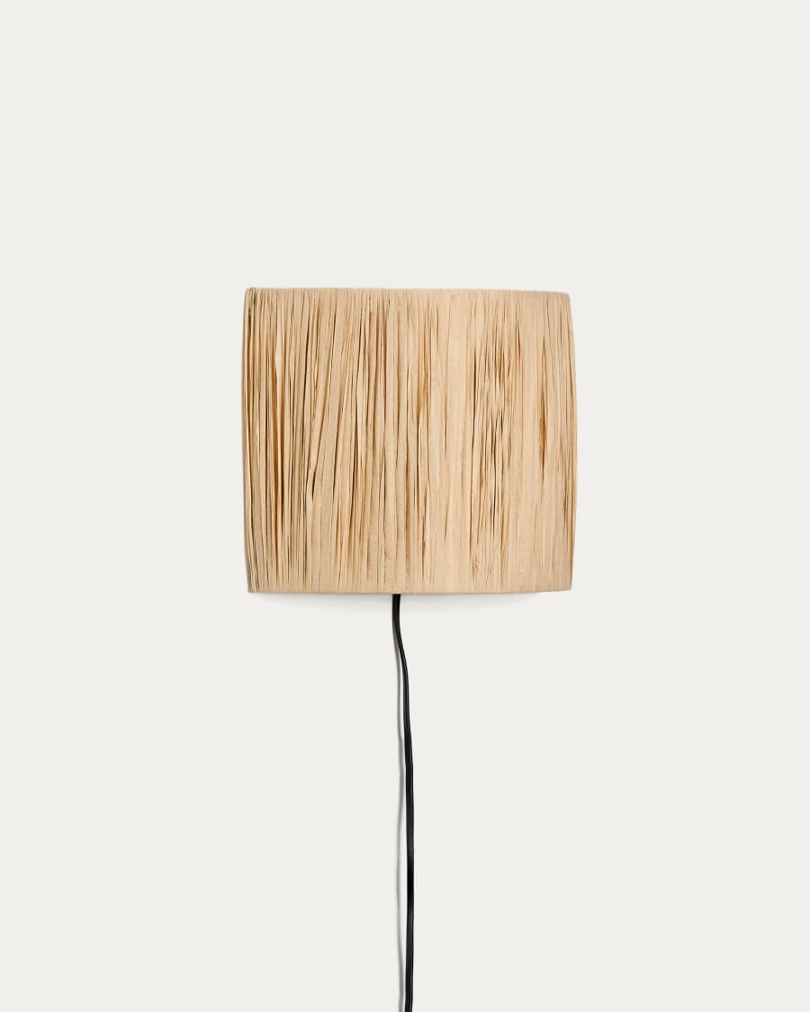 Pulmi wall lamp in natural raffia