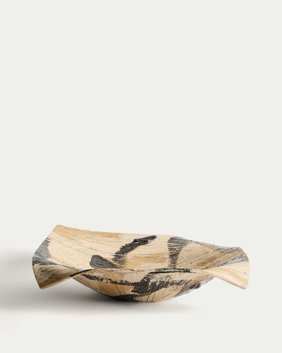 Dirva brown ceramic centrepiece 40 x 51cm