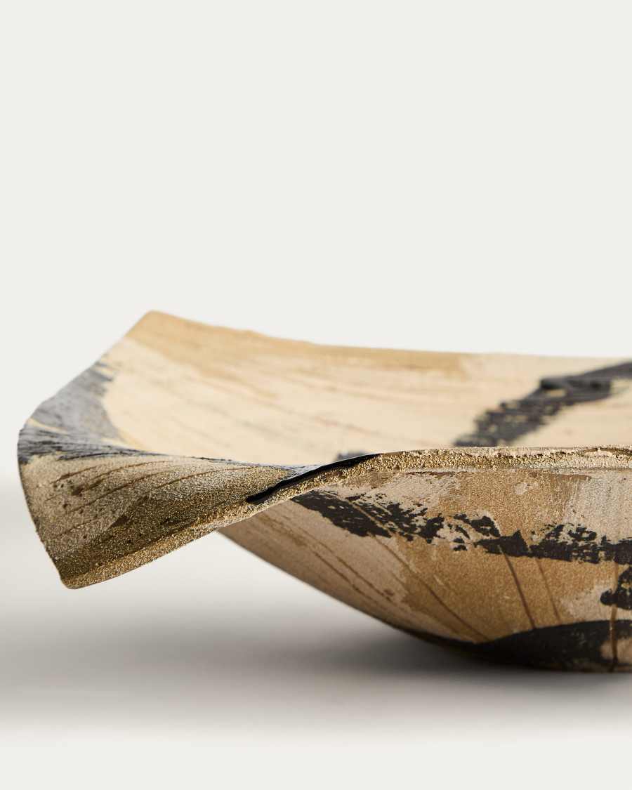 Dirva brown ceramic centrepiece 40 x 51cm