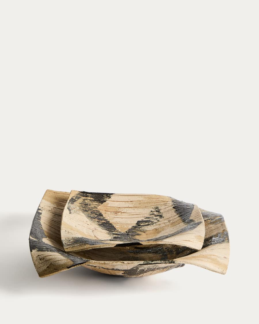 Dirva brown ceramic centrepiece 40 x 51cm