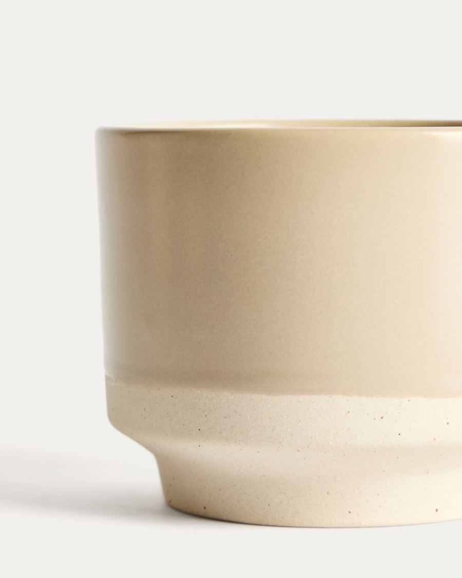 Doren beige ceramic mug