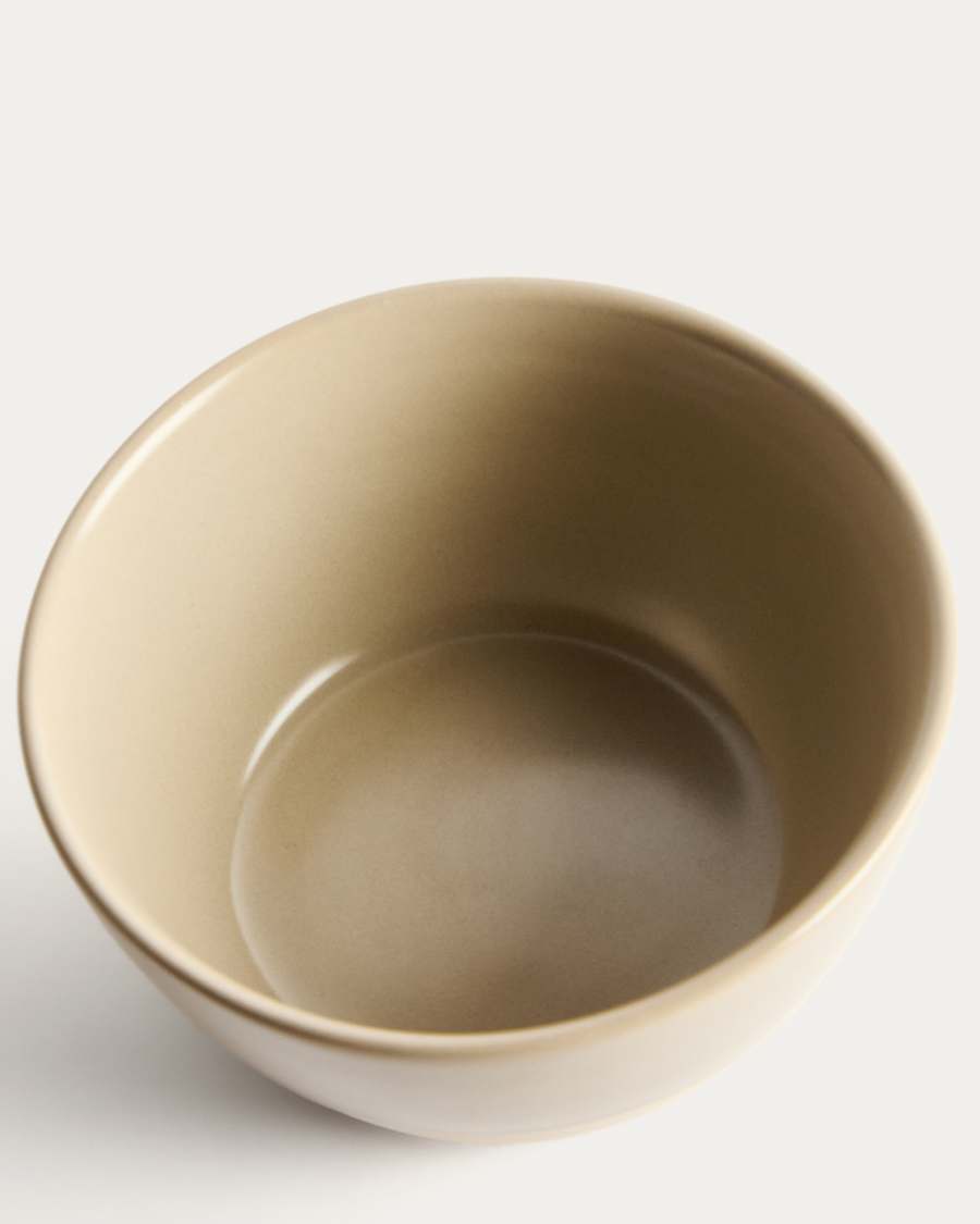 Doren beige ceramic bowl
