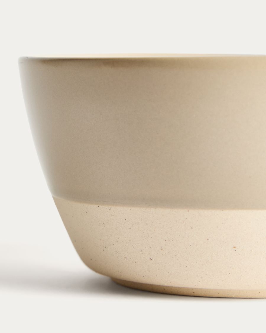 Doren beige ceramic bowl