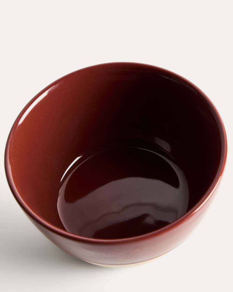 Doren burgundy ceramic bowl