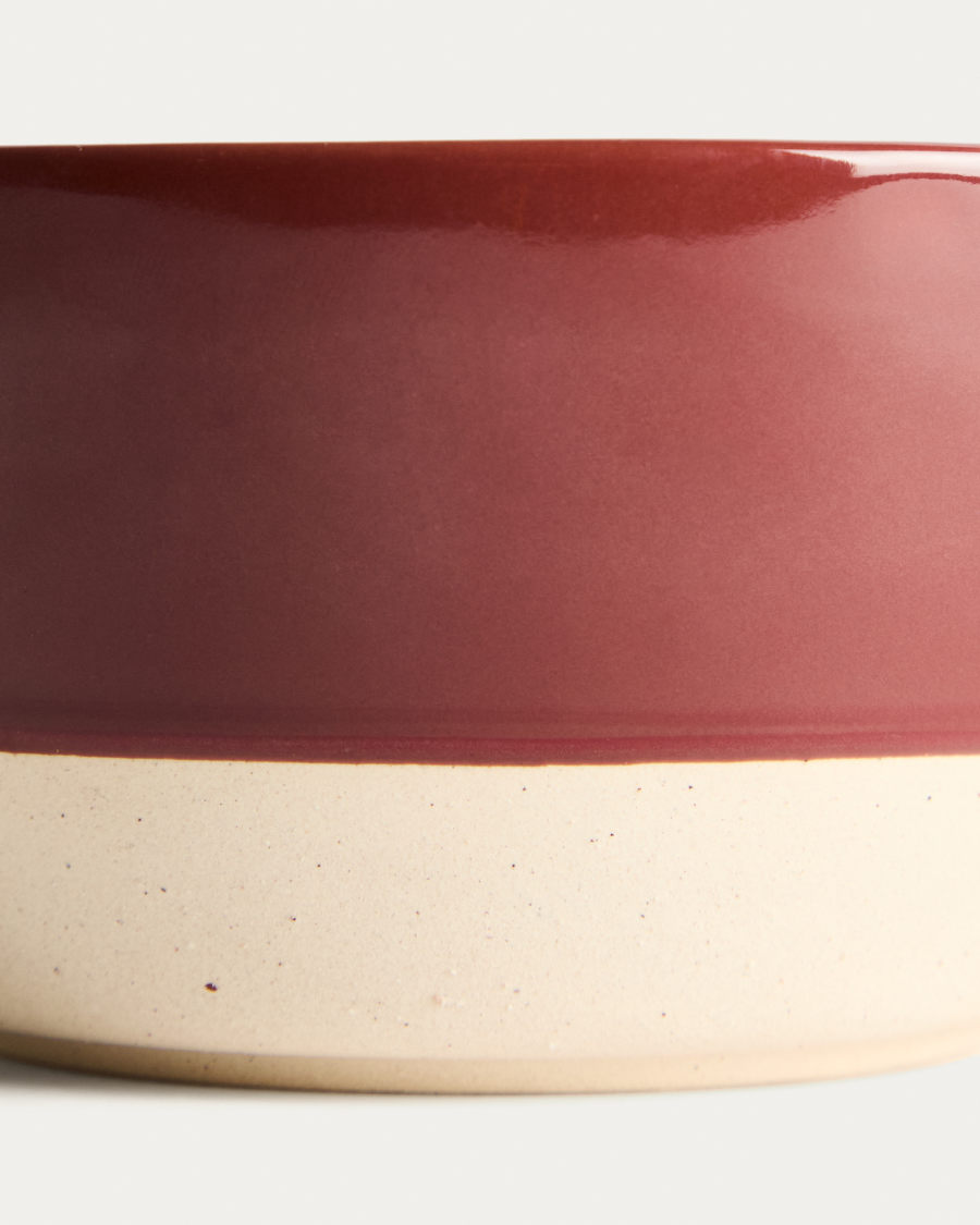 Doren burgundy ceramic bowl