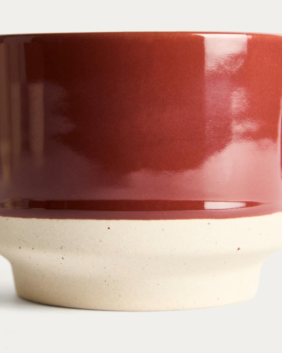 Doren burgundy ceramic mug