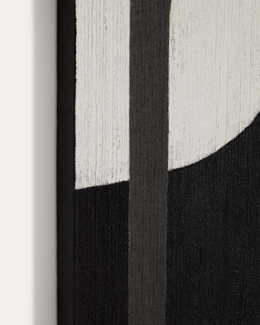 Πίνακας αφηρημένης τέχνης Onure λευκό & μαύρο 120 x 200 εκ