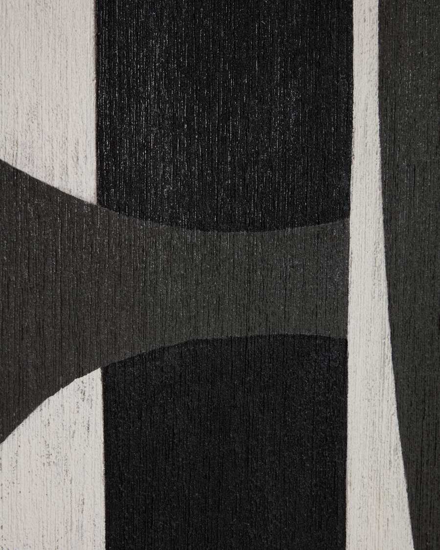 Πίνακας αφηρημένης τέχνης Onure λευκό & μαύρο 120 x 200 εκ