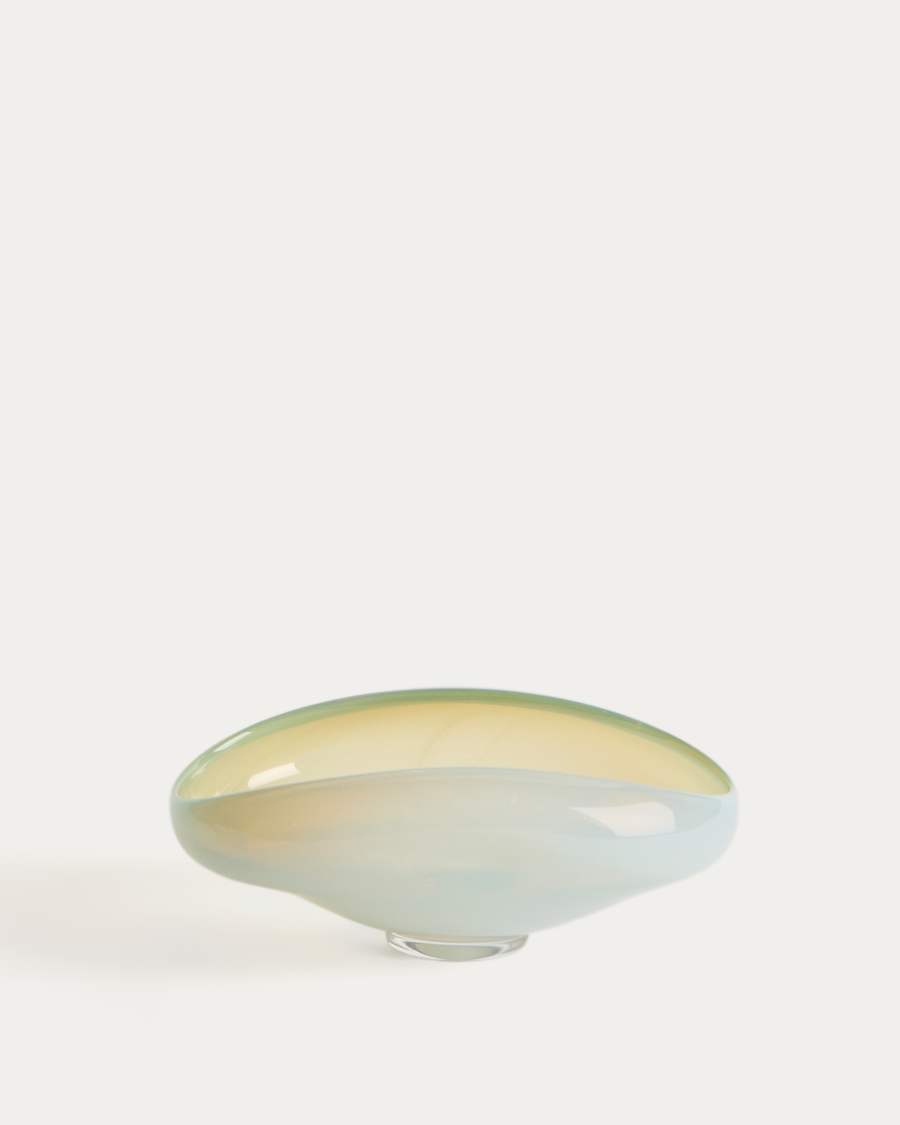 Nodila white glass centrepiece 23 x 16.5cm