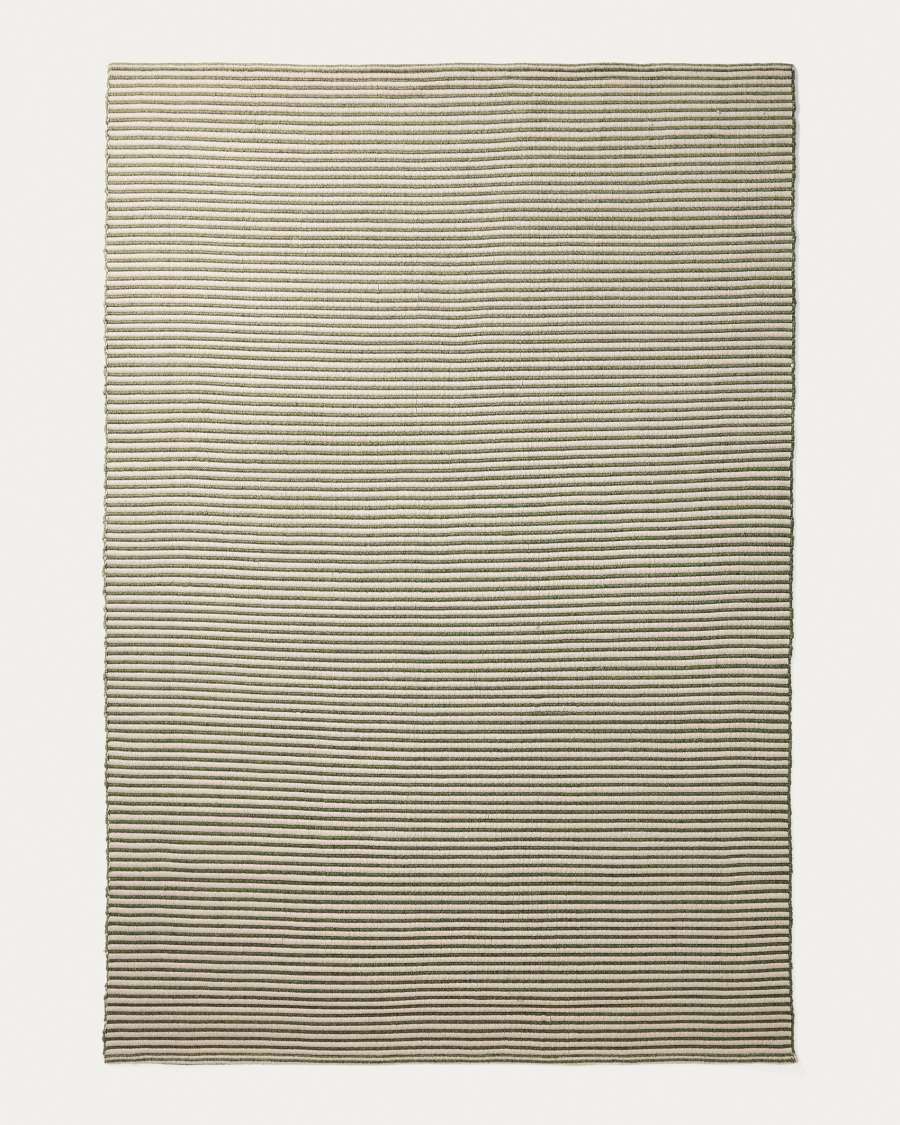 Ardelia green and beige synthetic fibre rug 200 x 300cm