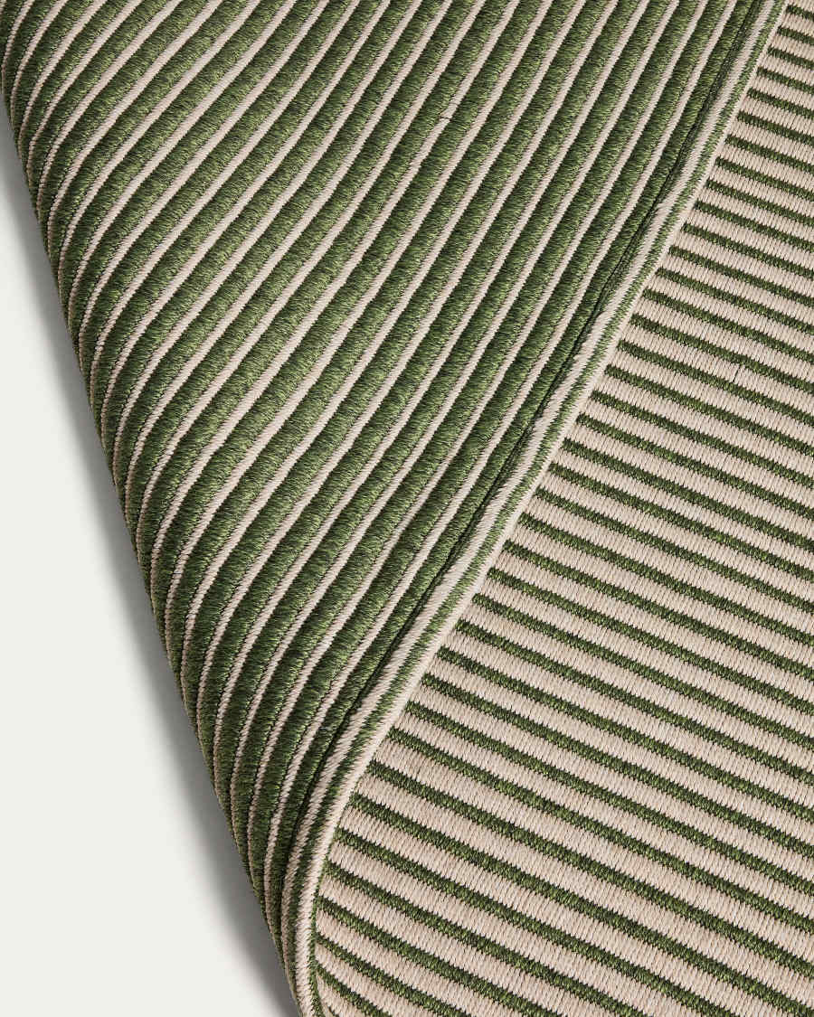 Ardelia green and beige synthetic fibre rug 200 x 300cm