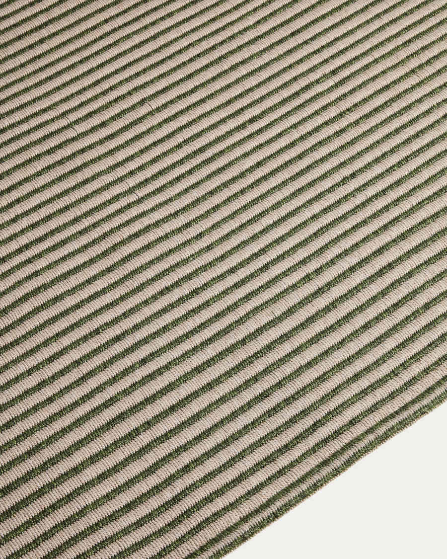 Ardelia green and beige synthetic fibre rug 200 x 300cm