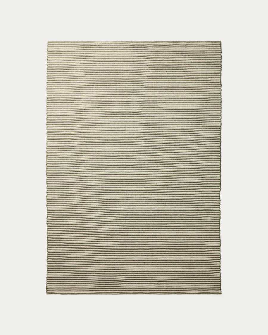 Teppich Ardelia aus Synthetikfasern grün/beige 160 x 230 cm