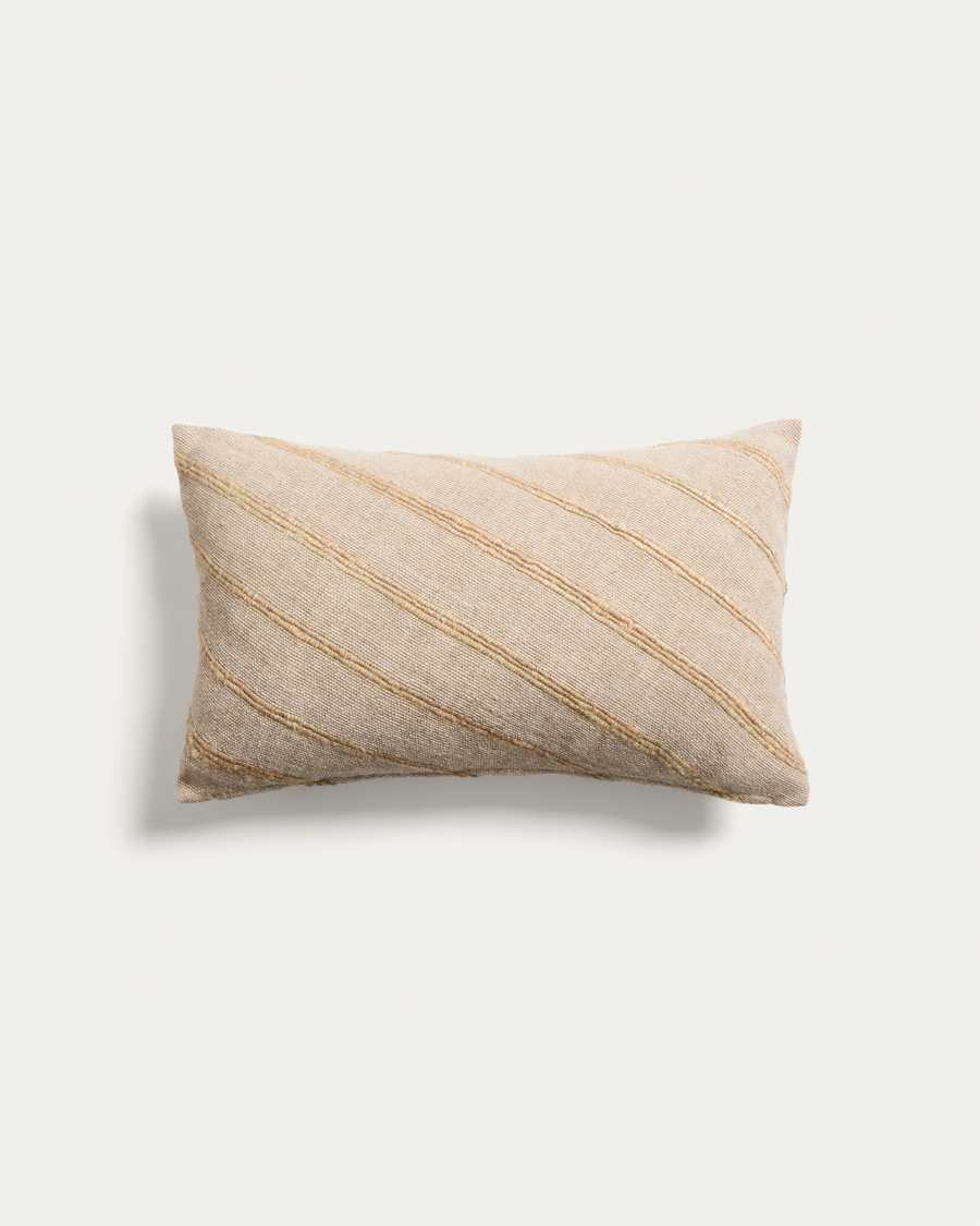 Riena beige cotton and viscose cushion cover 30 x 50cm