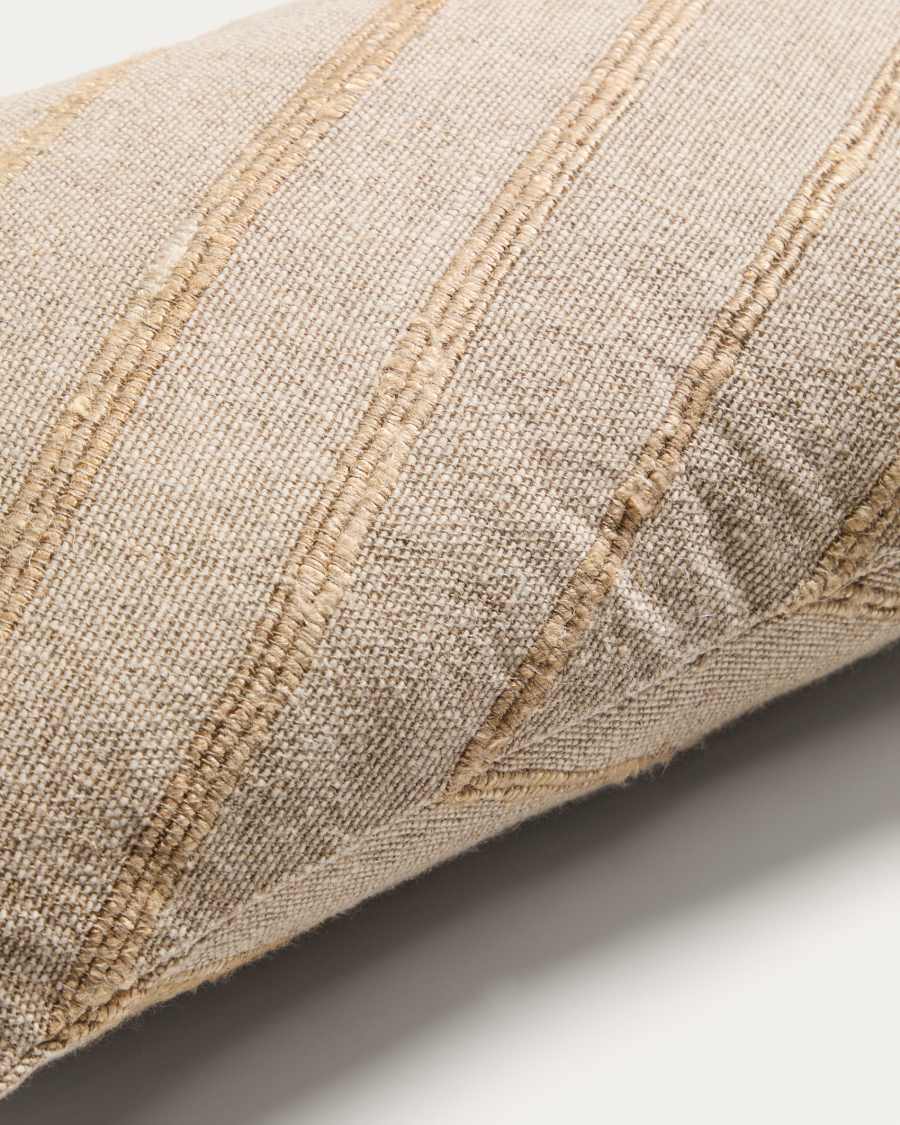 Riena beige cotton and viscose cushion cover 30 x 50cm