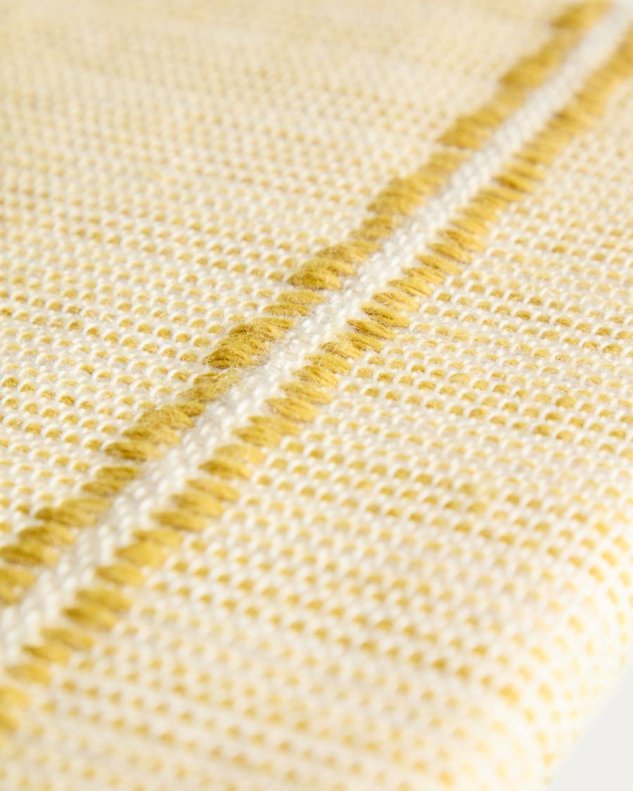 Drati yellow 100% PET chair cushion 40 x 40 cm