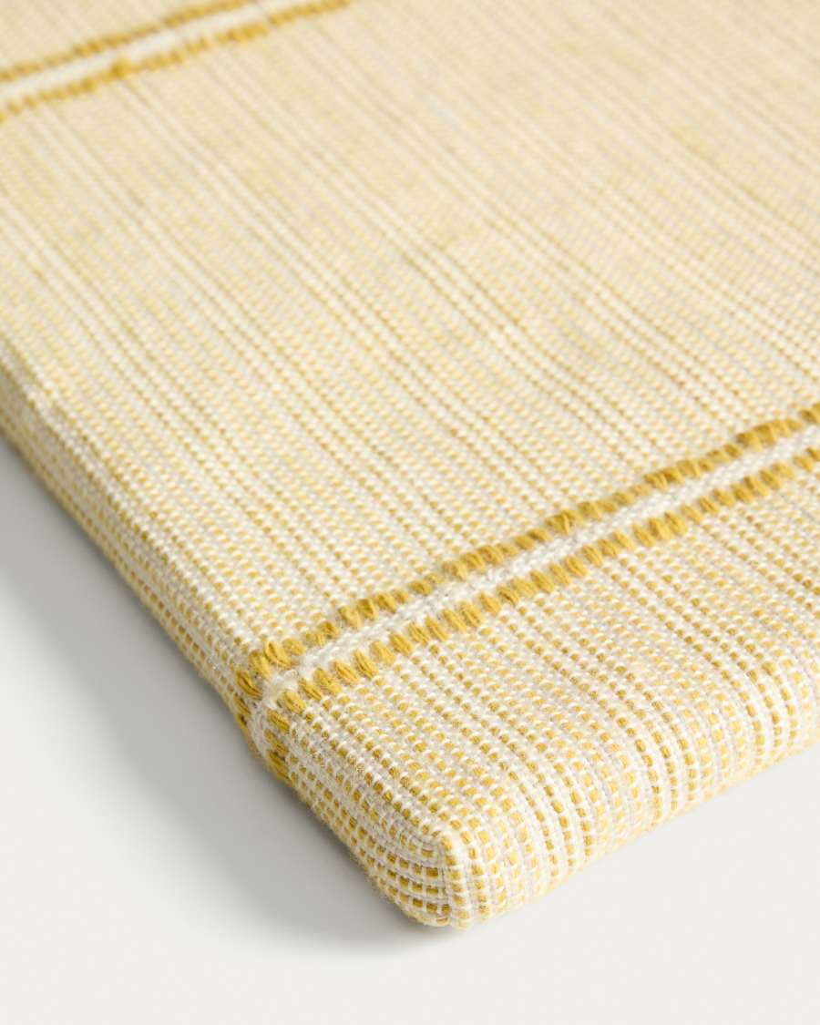 Drati yellow 100% PET chair cushion 40 x 40 cm