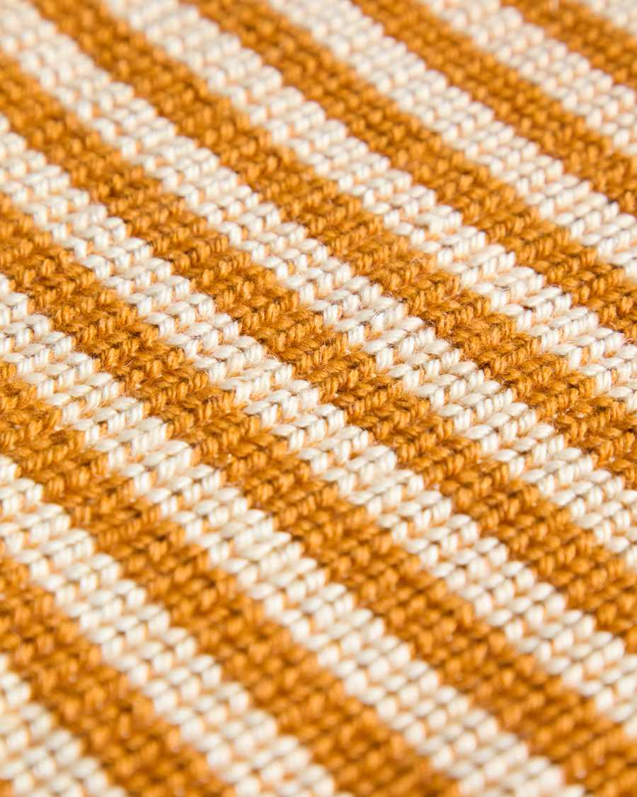 Dirome orange striped 100% PET cushion cover 40 x 40cm