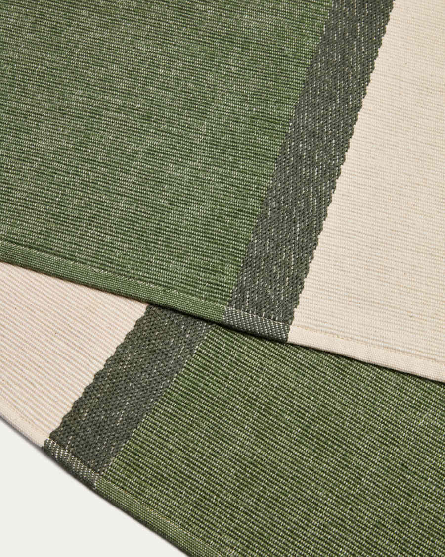 Camí de taula Tari de cotó verd 50 x 150 cm