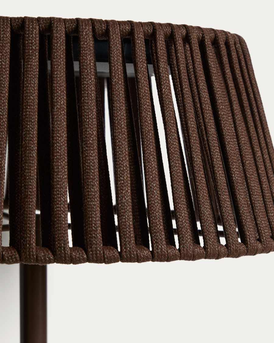 Llum de peu solar per a exterior Aldet de corda plana i peu de metall marró Ø46 cm