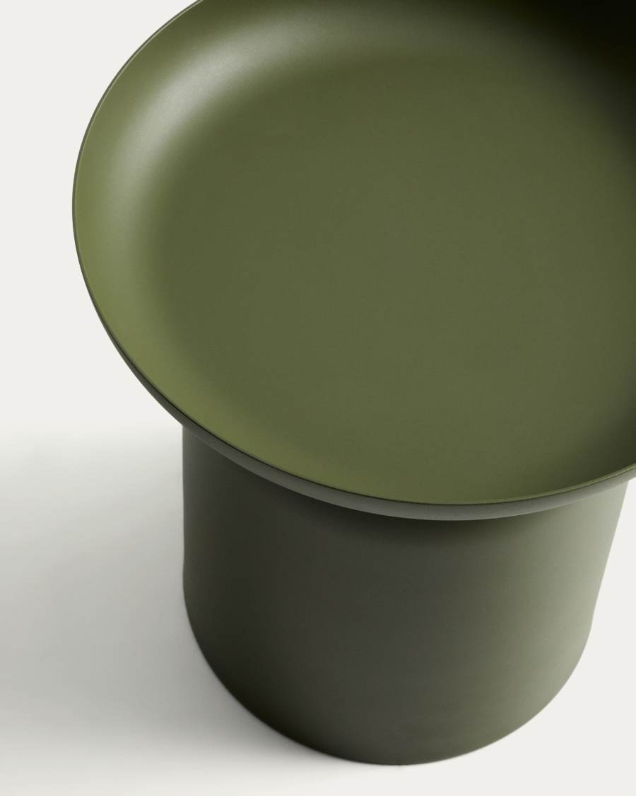 Tavolino da appoggio Arcola in alluminio verde Ø 45 cm