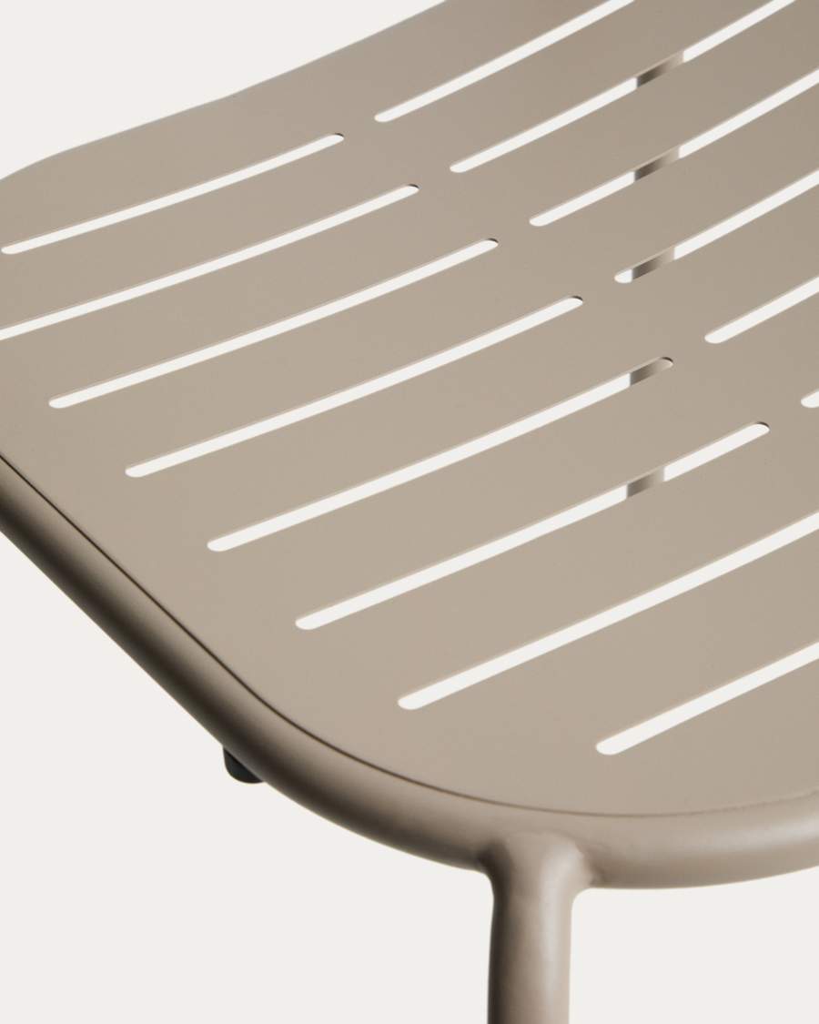 Brai outdoor stackable chair in taupe galvanised steel