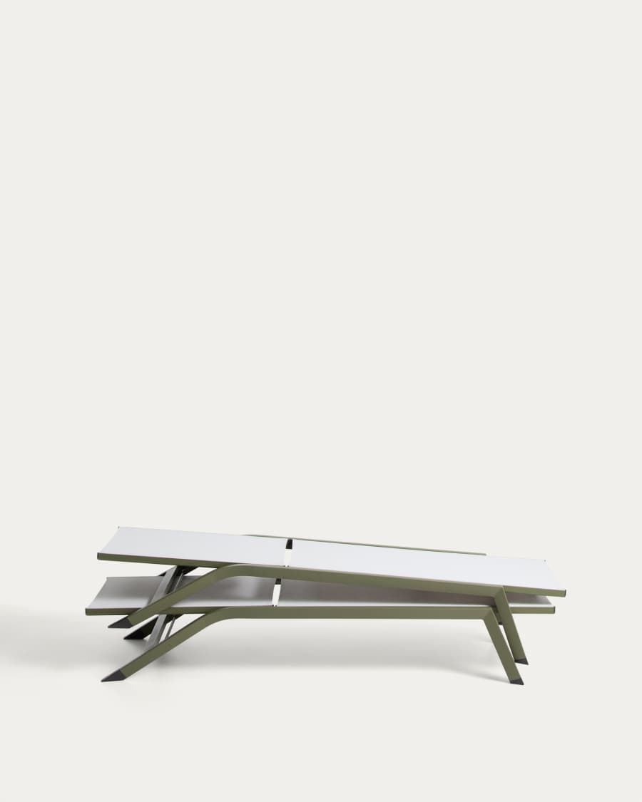 Tumbona Capraia de aluminio verde