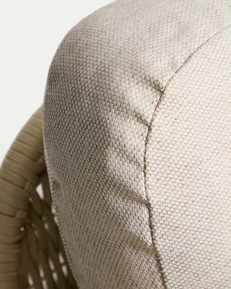 Alipa 2-seater sofa in solid acacia wood and ecru rope cord 165 cm