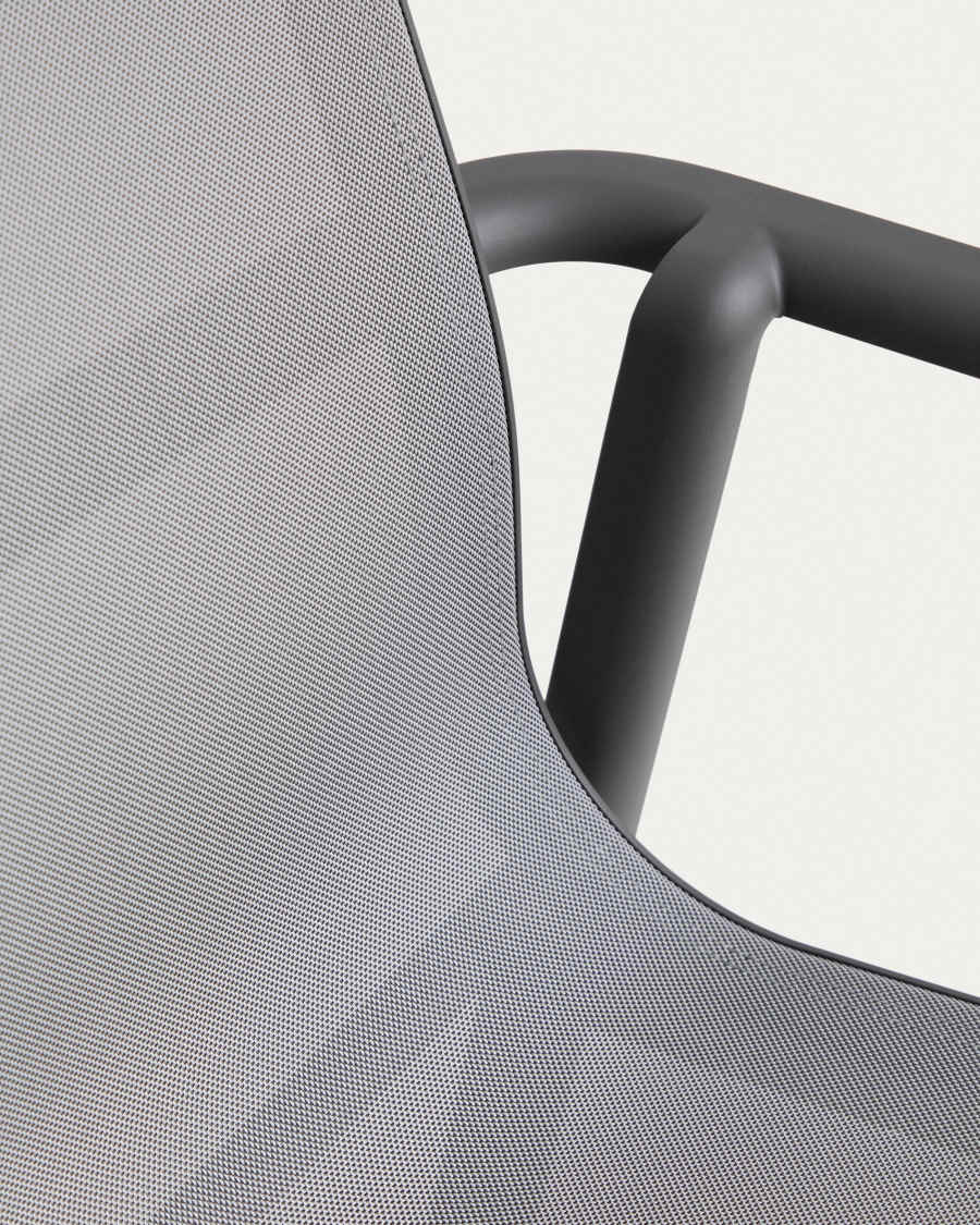 Canea stackable chair with graphite aluminium structure